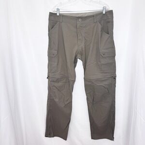 Kuhl Pants Men 38x30 Brown Renegade Convertible Stealth Zip Off Stretch Hiking